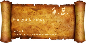 Hergert Edna névjegykártya
